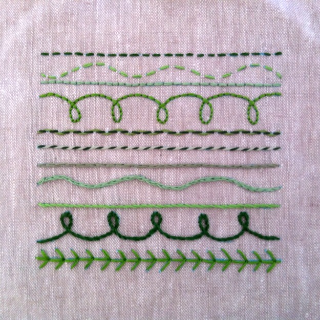NWF Hand Embroidery - Sampler 1 Flat stitches